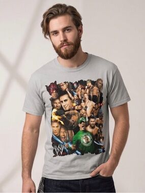 WWE Gray Graphic Short Sleeve Tee